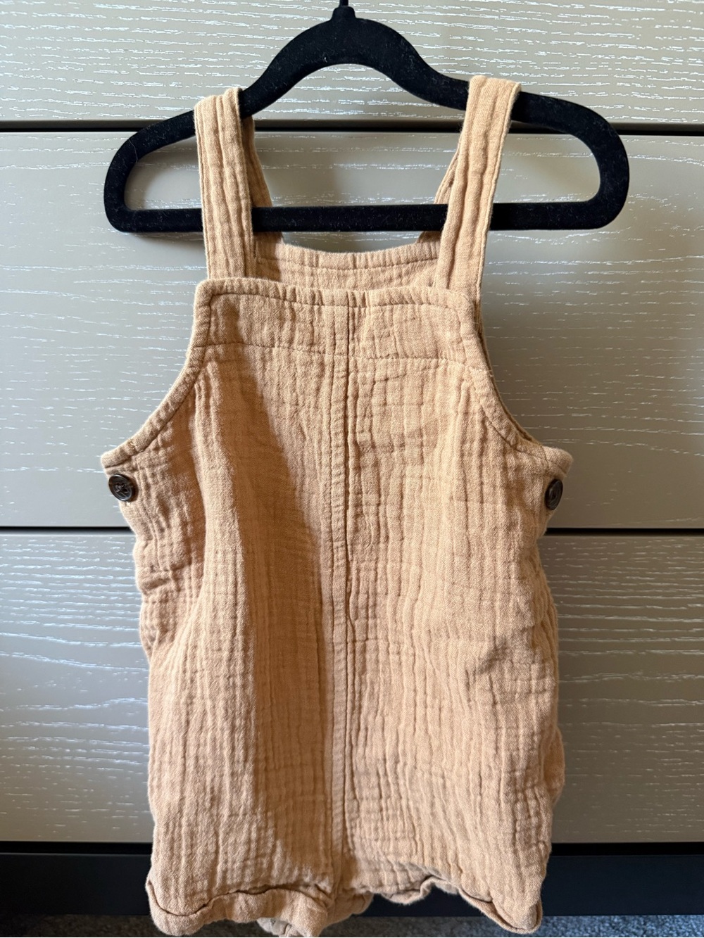 Old Navy Beige Cotton Gauze Overalls
